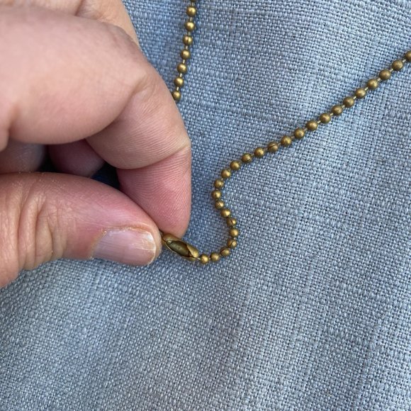 VSA Virgins Saints and Angels Necklace - Gold Tone Green Vintage Antique Cross - Picture 8 of 11